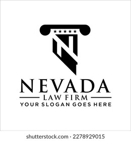 Nevada Map Logo Design template
