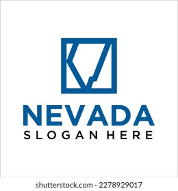 Nevada Map Logo Design-Vorlage