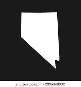 Mapa de Nevada sobre fondo negro