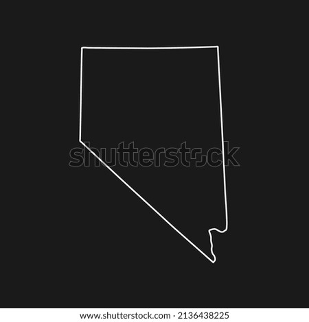 Nevada map on black background