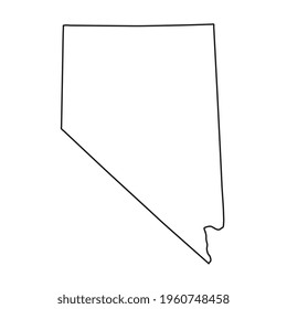 Nevada map on white background