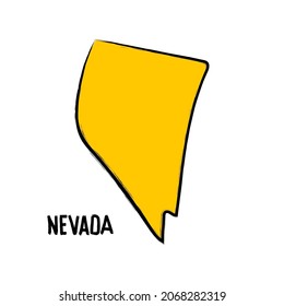 Nevada-Skizze, handgezeichnet, silhouette-Design, Hintergrund