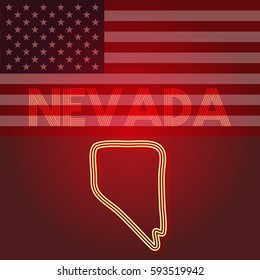Nevada map, part of the United States of America, Vector illustration, EPS 10