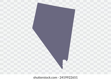 NEVADA Map pewter Color on White Background quality files Png