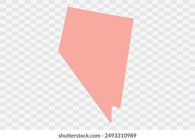 NEVADA Map salmon Color Background quality files png