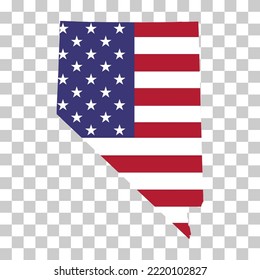 Nevada map shape, united states of america. Flat concept icon symbol vector illustration .