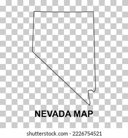 Nevada map shape, united states of america. Flat concept icon symbol vector illustration .