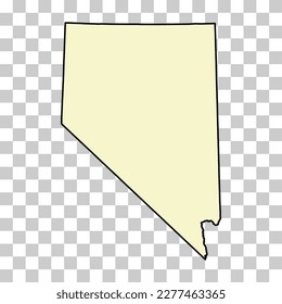 Nevada map shape, united states of america. Flat concept icon symbol vector illustration .