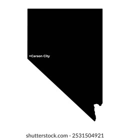 Nevada map silhouette vector Illustration.