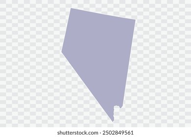 NEVADA Map silver Color on White Background quality files Png