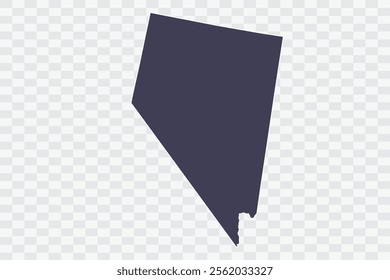 NEVADA Map Slate Color on White Background quality files Png