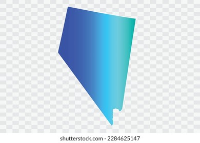 NEVADA Map teal blue Color Background quality files png