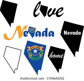 Nevada map. US state vector. United States of America