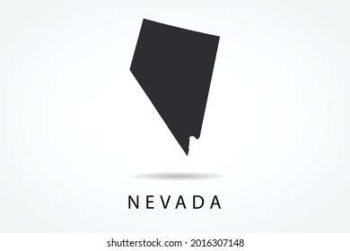 Nevada Map - USA, United States of America map, World Map International vector template isolated on white background - Vector illustration eps 10