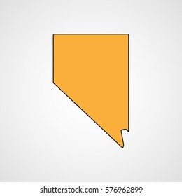 Nevada map. Vector