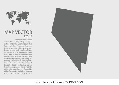 NEVADA map vector, Abstract design vector illustration Eps 10. High Detailed on white background.