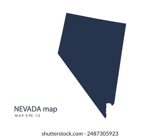 NEVADA map  vector, Abstract design vector illustration Eps 10. Navy color.High Detailed on white background.