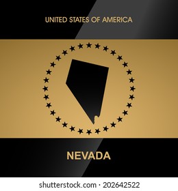 Nevada map vector background