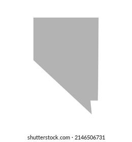 Nevada map vector icon on white background