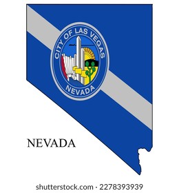 Nevada map vector illustration. Global economy. State in America. North America. United States. America. U.S.A