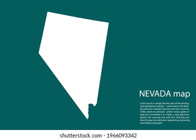 NEVADA map vector, isolated on Green  background