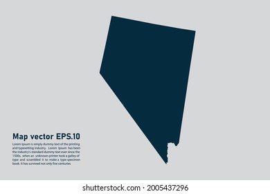 NEVADA map vector. isolated on light gray background