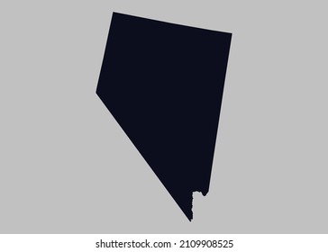 Nevada map vector, Isolated on gray background