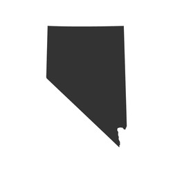 Nevada Map Vector. Map Of Nevada State Silhouette Vector