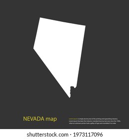 NEVADA map white color High Detailed on dark background. Abstract design vector illustration eps 10