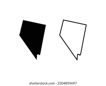 Nevada maps vector isolated on a transparent background