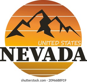 Nevada. Mountains Peaks, landscape early in a daylight. travel or camping, climbing. Outdoor hill tops.