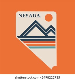 Nevada Nature Simple Design Perfect for print, apparel, poster