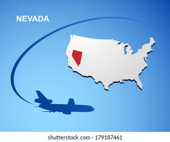 Nevada on USA map