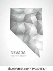 Nevada outline grey vector map