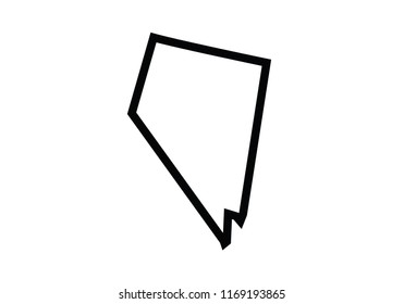 Nevada outline map state shape united states
