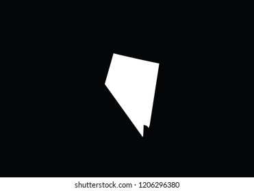 Nevada outline map state shape USA America borders