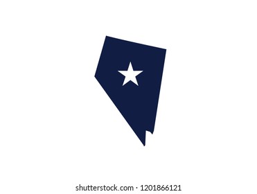 Nevada outline map state USA