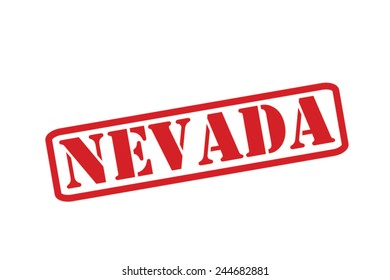 NEVADA Red Rubber Stamp vector over a white background.