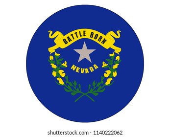 Nevada Round Flag