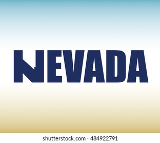 The Nevada shape is within the Nevada name in this state graphic