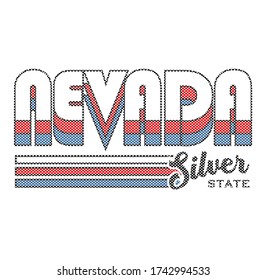 NEVADA SILVER STATE Typography T-Shirt Print