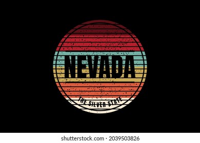 Nevada the silver state,t-shirt mockup typography [Converted]