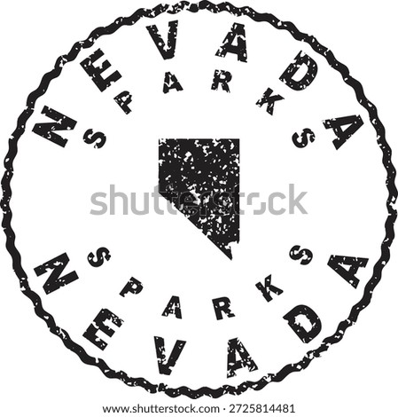 Nevada Sparks Round Seal Map Design