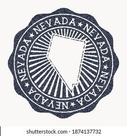 Nevada stamp. Travel rubber stamp with the name and map of US state, vector illustration. Can be used as insignia, logotype, label, sticker or badge of the Nevada.