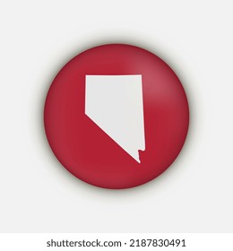 Nevada state circle map with shadow