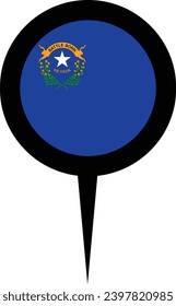 Nevada State Flag Location Pin