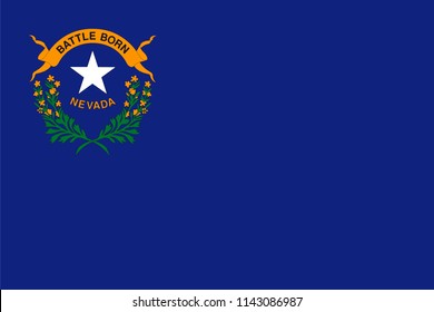 Nevada State Flag Shaped Heart United States America American Illustration Design