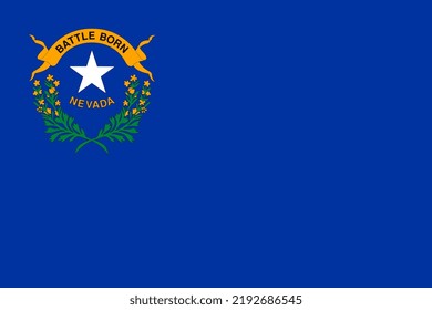 Nevada state flag. Vector illustration.