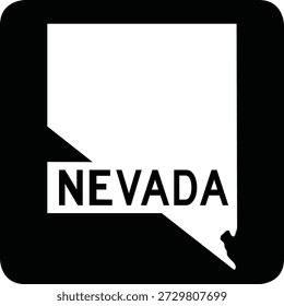 Nevada State Highway Marker Vector de diseño de Plantilla en blanco
