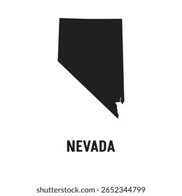 Nevada state isolated on a white background, USA map